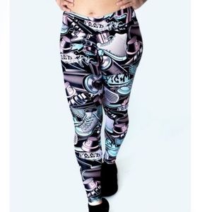 **RARE** Feed Me Fight Me Skater Leggings, Size M